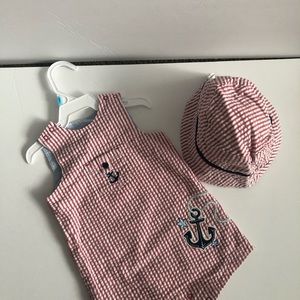 Little me 9mo romper with hat